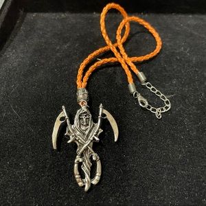 Reaper Metal Pendant Necklace